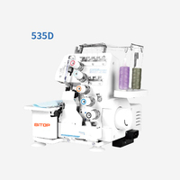 Machine à coudre surjeteuse domestique BT-535D à 5 fils avec coupe-fil supérieur rétractable, épaisseur de couture maximale 35 mm