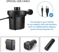 Pompe à air électrique portable avec batterie et port usb, système de gonflage pour sports en plein air, camping et randonnée, matelas rechargeable