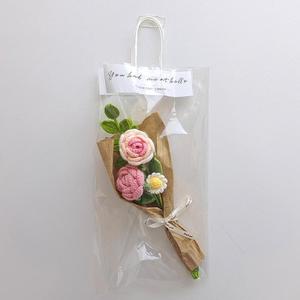 Realistici piccoli fiori artificiali in maglia Bouquet anniversario regali per la casa per la mamma di San Valentino - Product Image 5