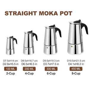 <span class=keywords><strong>Cafetera</strong></span> Moka de Acero Inoxidable de 12 <span class=keywords><strong>Tazas</strong></span>, <span class=keywords><strong>Cafetera</strong></span> Espresso para Estufa, <span class=keywords><strong>Cafetera</strong></span> Percoladora, <span class=keywords><strong>Cafetera</strong></span> Italiana - Product Image 2
