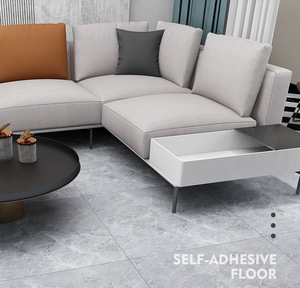 Sol en PVC moderne gris glacé 600x600*1mm pour salon, auto-adhésif, vente en gros, revêtement de sol en plastique épais - Product Image 4