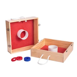 Wholesale outdoor lawn game wooden washer toss game for family