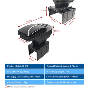 Carfu Nuevo Reposabrazos de Plástico para Coche, Caja de Almacenamiento Central Multifuncional, Sin Perforaciones, Portátil, Venta al por Mayor, Guangdong - Product Image 4