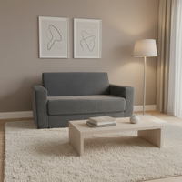Sofá Cama Plegable Moderno de una Plaza, de Tela, con Espuma Viscoelástica Comprimida al Vacío, sin Estructura, para Sala de Estar, Lectura o Descanso