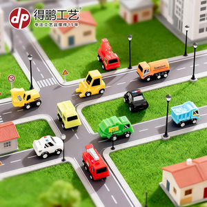 Set de Tráfico Vial en Miniatura Depeng, Escala 1:64, Modelos de Autos y Vehículos de Plástico para Decoración de Paisajes DIY - Product Image 4