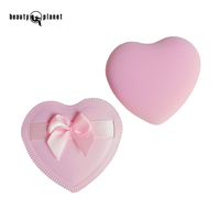 Éponges de maquillage en forme de mini-cœur avec logo personnalisé Beauty Planet pour le correcteur, le fond de teint, support pour les doigts, mini-cœur doux, cosmétique