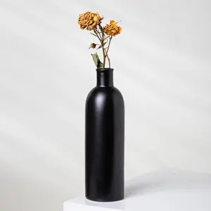 YUANWANG – Vase à fleurs noir et blanc de Style moderne, ensemble de Vases cylindriques décor Vases en céramique pour décoration de Table de mariage