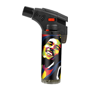 2025 nouveau Design Logo personnalisé Jet flamme créatif coupe-vent incliné torche briquet pour cigarette - Product Image 1
