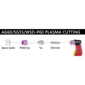 Soplete de corte por plasma de ignición de arco de alta frecuencia WSD-<span class=keywords><strong>Welding</strong></span> P60 con soplete de corte de 60A 13ft y consumibles - Product Image 6