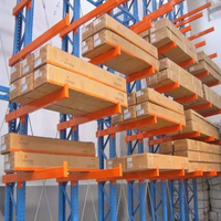 Étagères cantilever métalliques galvanisées réglables robustes à prix d'usine, étagères extérieures pour le stockage de tuyaux longs en entrepôt