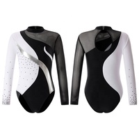 4-14 Enfants Filles Vêtements de style Justaucorps de danse Vêtements de danse en gros pour scène Performance Compétition Patinage artistique