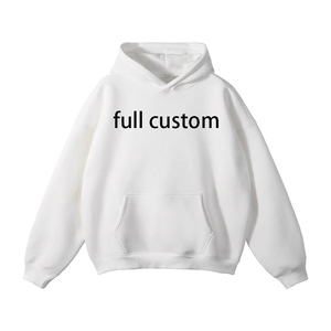 Moletom Pulôver Masculino Clássico Confortável de Cor Sólida com Capuz para Primavera e Outono, com Logotipo e Cor Personalizados para Venda por Atacado - Product Image 4