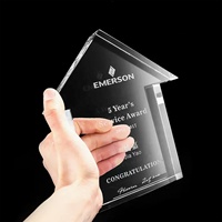 Trophée en cristal K9 modèle « Propriété Immobilière » pour la vente en gros, avec gravure de logo, souvenir personnalisé, plaque sur mesure pour la culture immobilière