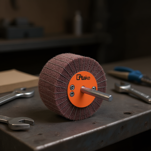 Disque à lamelles Ttake 80x50x6 mm en tissu mélangé TNT, tige de 6 mm, pour polissage - Product Image 3