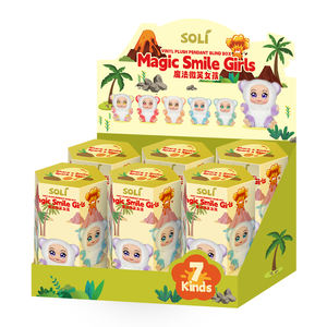 Offre Spéciale 6 pièces magique sourire filles point aveugle boîte porte-clés jouets poupées dessin animé mignon Anime Figure mystère boîtes meilleurs cadeaux cadeau - Product Image 5