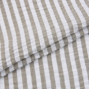 100% Polyester 160GSM Grs chứng nhận vật liệu bền vững georgette dệt <span class=keywords><strong>linen</strong></span>-loại sọc vải - Product Image 2