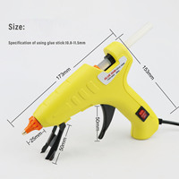 Pistolet à colle chaude électrique industriel 100W avec bâtonnets de colle de 7 mm pour l'artisanat, l'école, la réparation à domicile et le bricolage - Facile à utiliser et anti-goutte