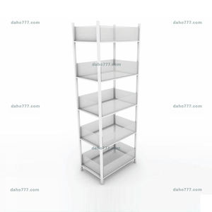 Présentoir multifonctionnel blanc à 5 niveaux, adapté à la salle de bain, au salon et au garde-manger. - Product Image 1