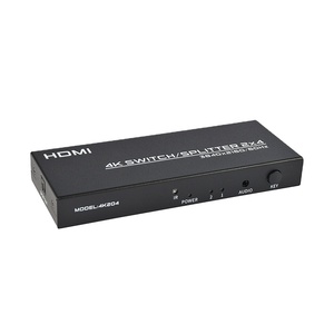 Commutateur matriciel FJGEAR FJ-4K204 <span class=keywords><strong>2x4</strong></span> <span class=keywords><strong>HDMI</strong></span> avec télécommande, 2 en 4 sorties prend en charge 4K 60Hz, télécommande de routage de signal flexible - Product Image 1