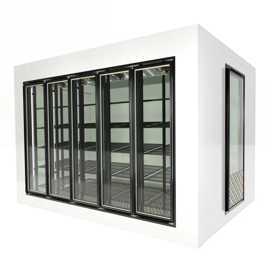 Sala de refrigeración de Servicio integral con panel de PU y compresor utilizado en el refrigerador de exhibición de tiendas de conveniencia