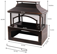 Zhongpin moderne noir conçu pont géant Bronze Portable bière extérieur ensemble Dragon lanterne foyer allumage bois brûlant poudre