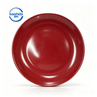 Vaisselle en porcelaine émaillée rouge de qualité supérieure, personnalisable, résistante au lave-vaisselle, durable pour l'hôtellerie, la restauration à domicile et l'usage domestique.