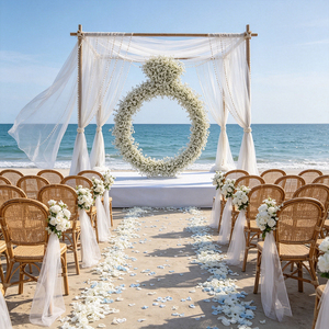 DKB Hot Selling Silk Wedding Arch Floral Arrangements with Customizable Size Eco-Friendly <b>Backdrop</b> for Weddings & <b>Parties</b> - Product Image 1