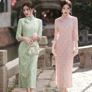 Nuevo producto retro estilo joven chica fresca más tamaño cheongsam vestido moderno mujeres niñas estudiante temperamento mejorado <span class=keywords><strong>Qi</strong></span> <span class=keywords><strong>PAO</strong></span> - Product Image 2
