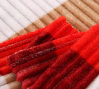Couverture en flanelle côtelée imprimée 100% polyester, taille double, douce et légère, taille personnalisée, pour lit d'enfant, canapé, sieste, maison