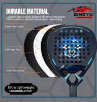 Meilleures ventes Raquette de padel en fibre de carbone 12K légère en diamant Vente en gros OEM Raqueta De Padel Eva Fiberglass Padel Pala