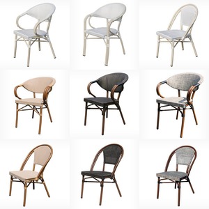 Xinxiangyi Furniture Outdoor Garden Chair Aluminum Alloy Frame Woven Rattan <b>Seat</b> Classic Style Breathable Durable Terrace Chair - Product Image 3