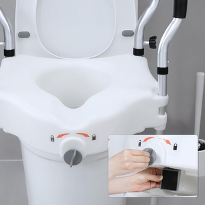 Tiêu chuẩn mềm đóng lớn lên nhà vệ sinh chỗ ngồi với tay vịn footrest vô hiệu hóa truy cập cho người già phục hồi chức năng điều trị Nguồn cung cấp - Product Image 3