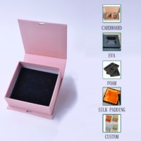 Boîte à tiroir coulissant écologique de luxe pour ensemble de cosmétiques et rouges à lèvres avec finition mate, insert en éponge et inserts personnalisés