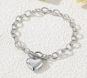 Cổ Điển 2026 Thép Không Gỉ Vòng Đeo Tay Với 18K Vàng Mạ Đồ Trang Sức Thời Trang Cho Phụ Nữ Các Cặp Vợ Chồng Hình Học Thiết Kế Trái Tim Cho Các Bên - Product Image 1