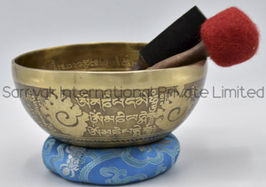 Bol chantant tibétain de taille moyenne fait à la main pour la méditation et la thérapie par le son amélioré avec de l'artisanat en métal pour des avantages optimaux - Product Image 6