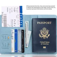 En promotion : Coffret cadeau en PU unisexe avec porte-passeport de voyage, porte-étiquette de bagage personnalisé et carnet, en stock