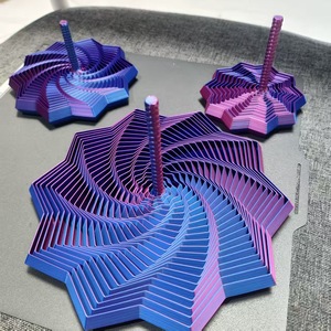Juguete Antiestrés de Torre de Zanahorias Impreso en 3D, Colorido, con Efecto de Ilusión Óptica, Torre Espiral, Estrella Antiestrés - Product Image 1