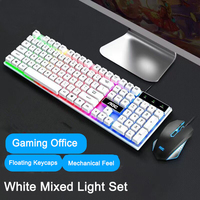 Clavier de jeu filaire bon marché avec touches multimédia Clavier mécanique Clavier de jeu rétro-éclairé RVB pour les joueurs Windows PC