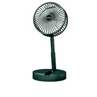 Ventilateur de bureau, ventilateur miniature rétractable pour l'extérieur, ventilateur pliable rechargeable par USB pour la maison, le bureau et le camping, 3 vitesses, 3 pales