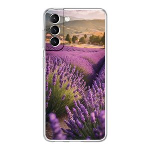 Custodia trasparente per telefono per Samsung Galaxy S24 Plus S23 FE S22 S21 S20 Ultra 5G S10 S10E S9 <span class=keywords><strong>S8</strong></span> <span class=keywords><strong>Cover</strong></span> semplice fiori viola lavanda - Product Image 2