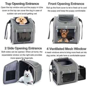 Erweiterbare Soft-Sided Faltbare 4 offene Türen Mesh Windows Fahrrad Fahrrad korb Träger Reisetasche Cat Dog Pet Carrier Rucksack - Product Image 3