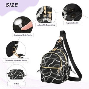 Unisex ALOHA Collection Outline Pikake <b>Leis</b> Solid Black Men Crossbody Messenger Bag Custom Hawaiian Crossbody Bags for Women - Product Image 3