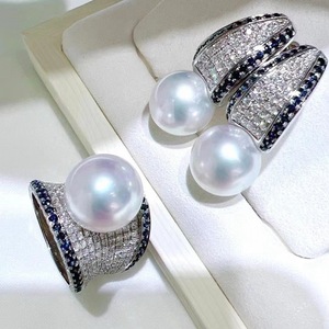 New S925 Pure Silver Natural Pearl Ring 11-12mm Thick with Light Luxury Texture Fashionable and <b>Matching</b> Gift <b>Box</b> Included - Product Image 4