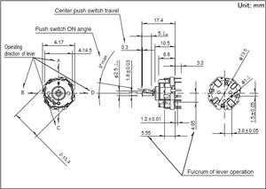 Công tắc cần điều khiển 4 hướng ALPS RKJXT1F42001, cần điều khiển xoay, <span class=keywords><strong>potentiometer</strong></span> - Product Image 4