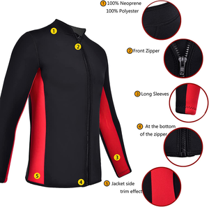 Trajes de <span class=keywords><strong>neopreno</strong></span> Top <span class=keywords><strong>chaqueta</strong></span> mujeres hombres 2-3mm camisa de manga larga cremallera frontal chaleco mantener caliente adulto buceo Surf natación <span class=keywords><strong>neopreno</strong></span> deportes acuáticos - Product Image 2