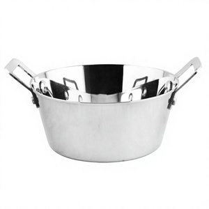 Cubo Balti de alta calidad para servir platos Mini plato Balti de acero inoxidable para servir con color de textura antigua - Product Image 1