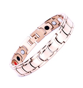 Benutzer definierte Bio Healing Stones Armbänder Paare Magnetischer Edelstahl Fern infrarot Germanium Magnetisches Schmerz linderung armband - Product Image 5