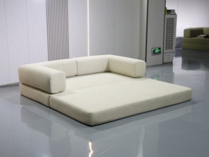 Durable Corduroy Living Room Sofa, 150cm Wide Compressed Sofa with Removable Cover 2-Position Reclining Modular Sofa - Product Image 4