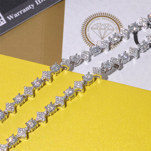 Pulsera de Tenis NUOYA de Plata de Ley 925 con Cadena de Estrellas de 6mm para Mujer con Moissanita VVS Brillante Joyería Fina - Product Image 6