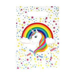 Unicorn Gift <b>Bags</b> Rainbow Stars Birthday <b>Party</b> Supplies Plastic Favor <b>Bags</b> <b>For</b> Kids <b>2</b>-4 <b>Years</b> <b>Old</b> - Product Image 1